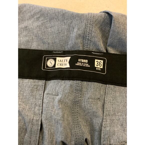 Salty Crew Mens 36 Navy Drifter 2 Hybrid Walkshorts Flat Front Activewear O12-14 - Picture 6 of 7
